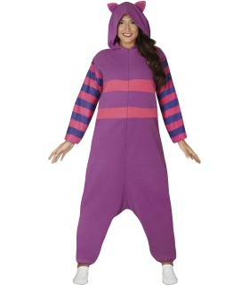 DISFRAZ DE PIJAMA GATO LILA ADULTO TALLA L 42 44