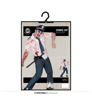 DISFRAZ DE ZOMBIE COP ADULTO