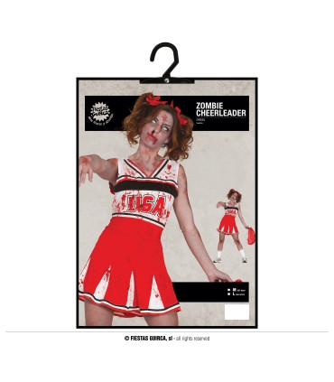 DISFRAZ DE ANIMADORA ZOMBIE ADULTA