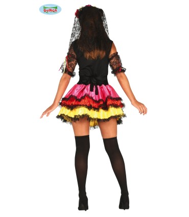 DISFRAZ DE COLOR CATRINA ADULTA