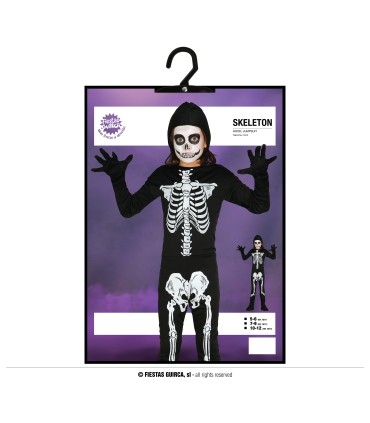 DISFRAZ DE ESQUELETO INFANTIL
