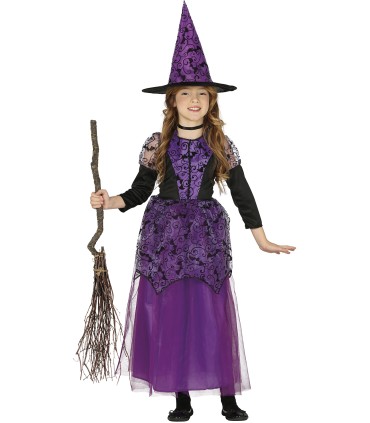 DISFRAZ DE BRUJITA LILA INFANTIL