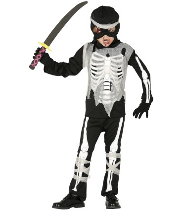 DISFRAZ DE NINJA ESQUELETO INFANTIL