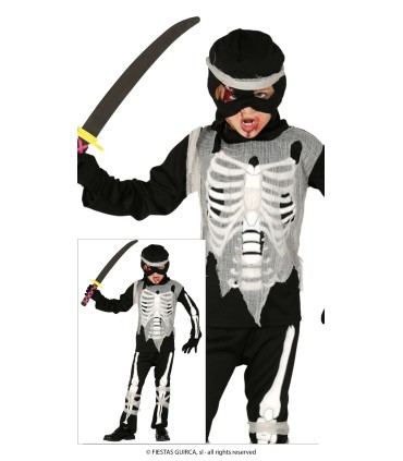 DISFRAZ DE NINJA ESQUELETO INFANTIL