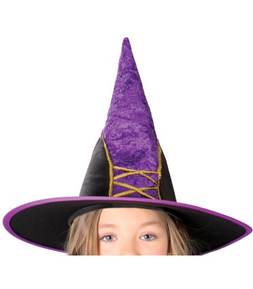 DISFRAZ DE BRUJA INFANTIL LILA/NEGRA