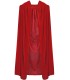 CAPA ROJA TERCIPELO CON CAPUCHA INFANTIL 100 CMS.