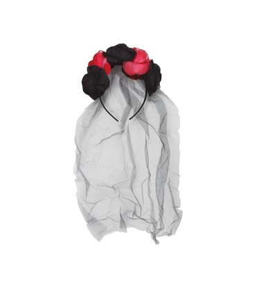 DIADEMA FLORES CON VELO