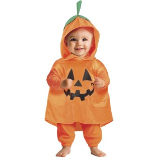 DISFRAZ DE CALABAZA PONCHO BEBE