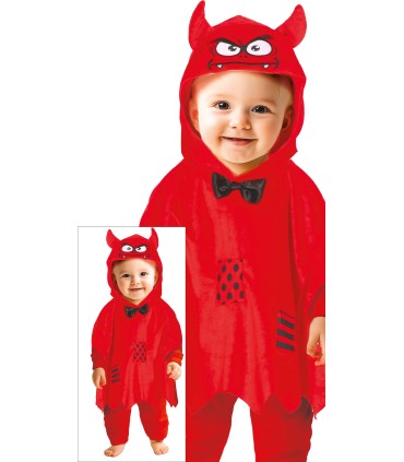 DISFRAZ DE DEMONIO PONCHO BEBE