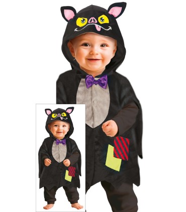 DISFRAZ DE MURCIELAGO PONCHO BEBE