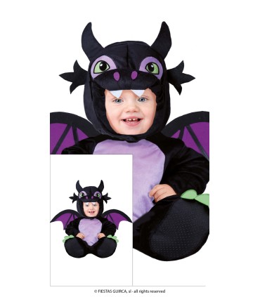 DISFRAZ DE DRAGON NEGRO BEBE