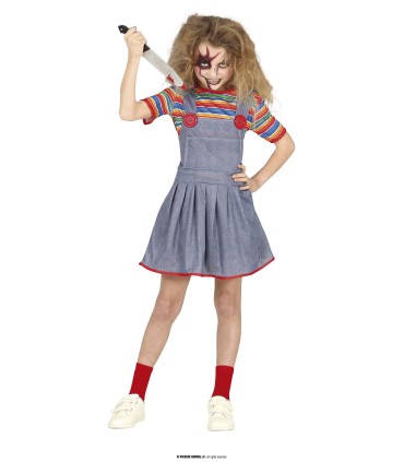 DISFRAZ DE MUÑECA DIABOLICA INFANTIL