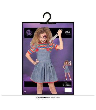 DISFRAZ DE MUÑECA DIABOLICA INFANTIL