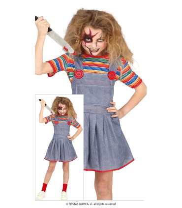 DISFRAZ DE MUÑECA DIABOLICA INFANTIL