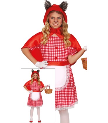 DISFRAZ DE CAPERUCITA OREJAS LOBO INFANTIL