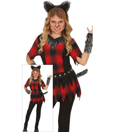 DISFRAZ DE HOMBRE LOBO NIÑA