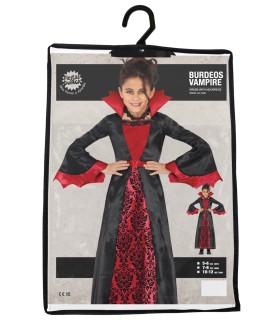 DISFRAZ DE VAMPIRA BURDEOS INFANTIL