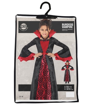 DISFRAZ DE VAMPIRA BURDEOS INFANTIL