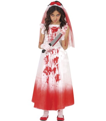 DISFRAZ DE NOVIA SANGRIENTA INFANTIL