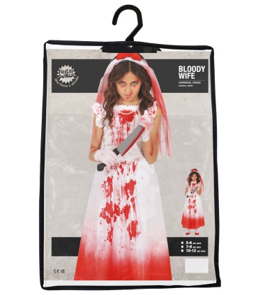 DISFRAZ DE NOVIA SANGRIENTA INFANTIL