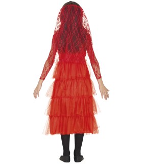 DISFRAZ DE NOVIA ROJO INFANTIL