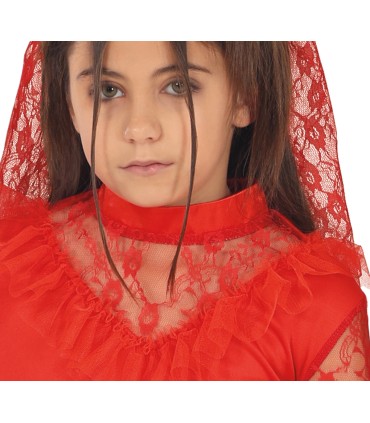 Disfraz de Novia Rojo Infantil | Megafiesta