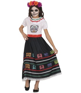 DISFRAZ DE CATRINA CALAVERA INFANTIL