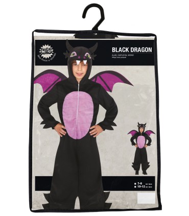 DISFRAZ DE DRAGON NEGRO INFANTIL