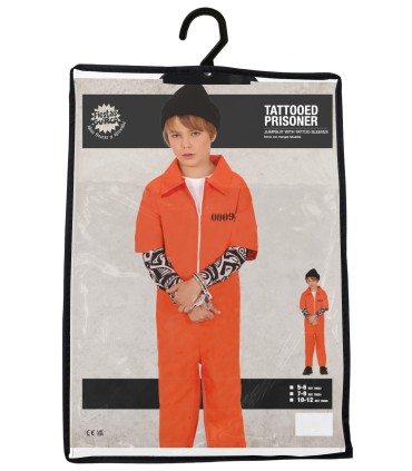 Disfraz de Prisionero Tatto Infantil | Megafiesta