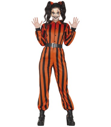 DISFRAZ DE HARLEYQUIN PRISIONERA ADULTA