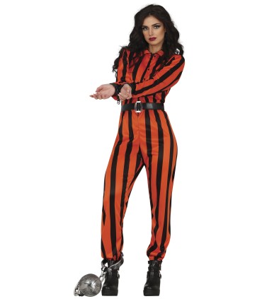 DISFRAZ DE HARLEYQUIN PRISIONERA ADULTA