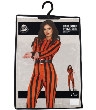 DISFRAZ DE HARLEYQUIN PRISIONERA ADULTA