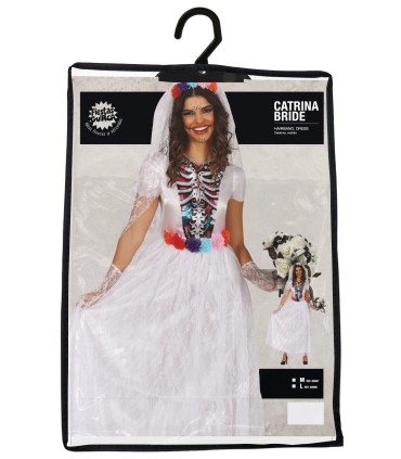 DISFRAZ DE CATRINA NOVIA ADULTA