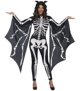 DISFRAZ DE MURCIELAGO ESQUELETO ADULTA