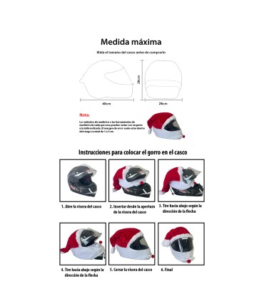 Funda de Casco Papa Noel