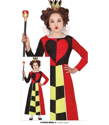 DISFRAZ REINA CORAZONES INFANTIL
