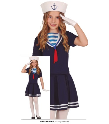 DISFRAZ MARINERA AZUL INFANTIL