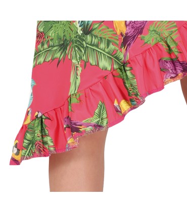 DISFRAZ ROSA TROPICAL NIÑA