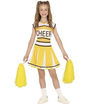 DISFRAZ CHEERLEADER AMARILLO INFANTIL