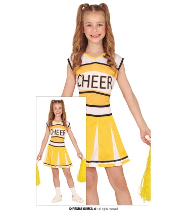 DISFRAZ CHEERLEADER AMARILLO INFANTIL