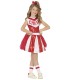 DISFRAZ CHEERLEADER LENTEJUELAS ROJO INFANTIL