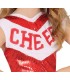 DISFRAZ CHEERLEADER LENTEJUELAS ROJO INFANTIL