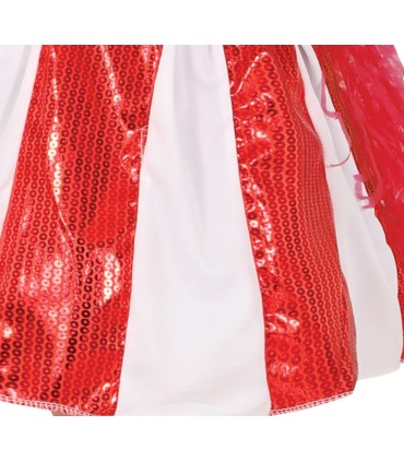 DISFRAZ CHEERLEADER LENTEJUELAS ROJO INFANTIL