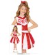 DISFRAZ CHEERLEADER LENTEJUELAS ROJO INFANTIL