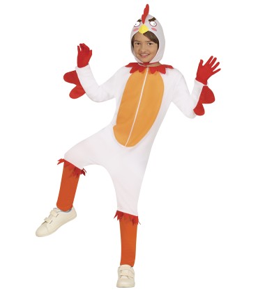 Disfraz de Pollo Atrevido para Niños o Niñas - Mono de Gallina y Gorro de Gallo - Disfraces para Niños y Niñas
