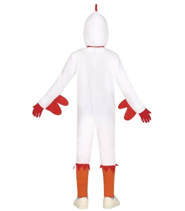 Disfraz de Pollo Atrevido para Niños o Niñas - Mono de Gallina y Gorro de Gallo - Disfraces para Niños y Niñas