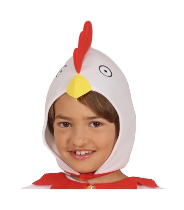 Disfraz de Pollo Atrevido para Niños o Niñas - Mono de Gallina y Gorro de Gallo - Disfraces para Niños y Niñas