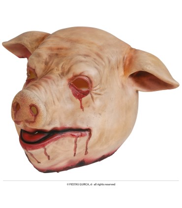 MASCARA CERDO TERROR LATEX