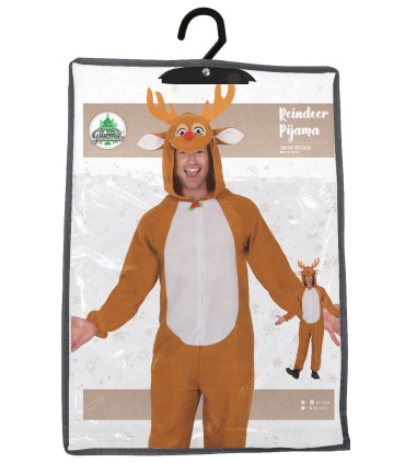 DISFRAZ DE RENO PIJAMA ADULTO