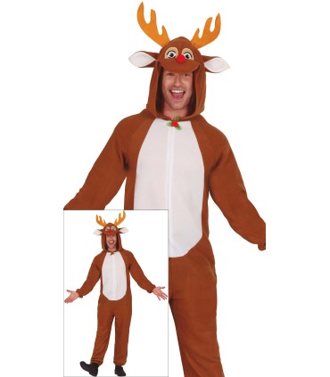 DISFRAZ DE RENO PIJAMA ADULTO